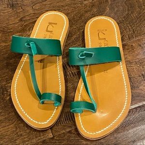 K. Jacques, Green Leather Sandal, 37